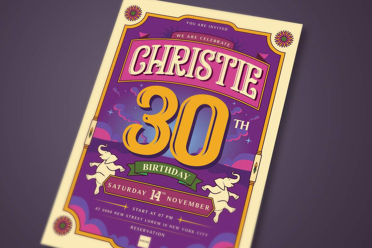 Birthday Party Invitation Flyer, a Flyer Template by megarez (Photo 3 of 3)