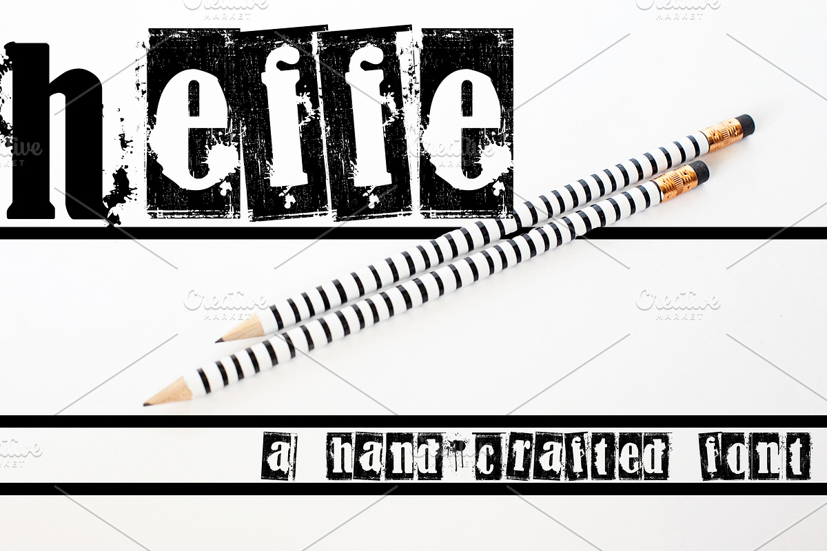 HEFFE Hand Crafted Font, a Slab Serif Font by Rhonna Designs (Photo 1 of 3)