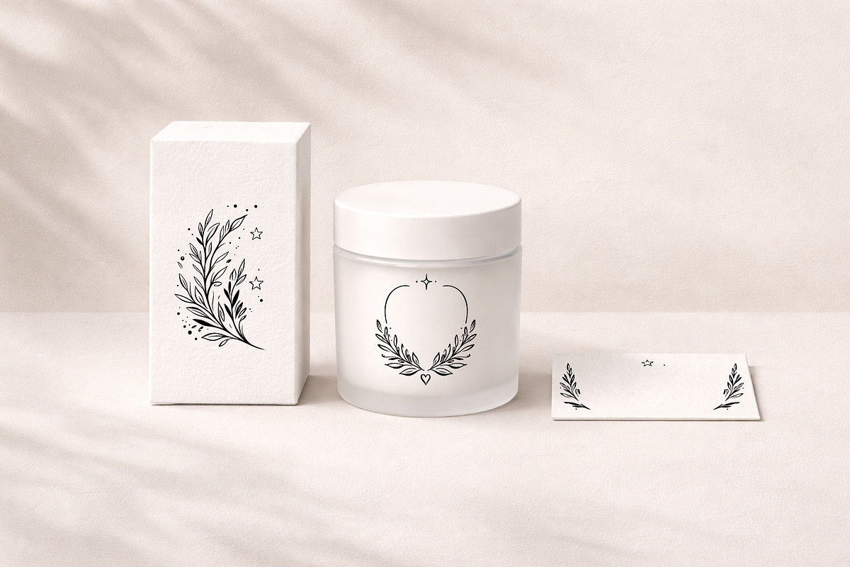 19 Botanical Ink Wreaths & Leaves, an Object Graphic by Christine Krahl (Photo 3 of 8)