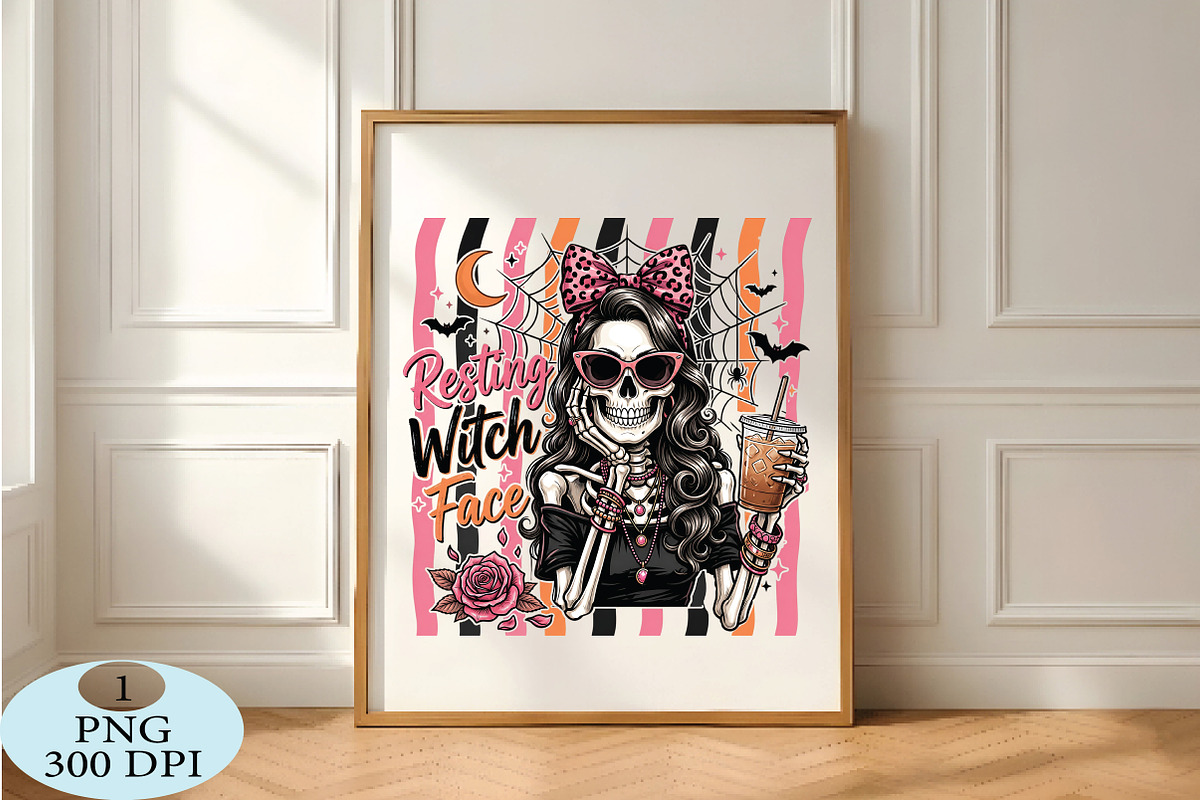 Resting Witch Face Skeleton PNG, a Seasonal Illustration by Daily.Designs (Photo 5 of 5)