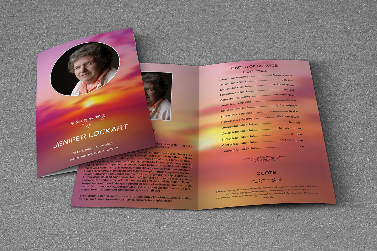 Funeral Program Template-T322, a Brochure Template by Template Shop (Photo 4 of 4)