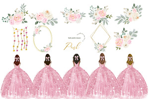 Pink Princess Dresses Quinceaera