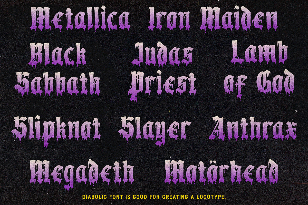 Diabolic - Blackletter Display Font, a Blackletter Font by Angin Studio (Photo 13 of 20)