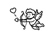 Cupid Angel Valentine Vector Bundle, an Illustration by jahid234 (Thumbnail 17 of 47)