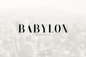 Babylon. Pack of 6 fonts, a Serif Font by Modern vector