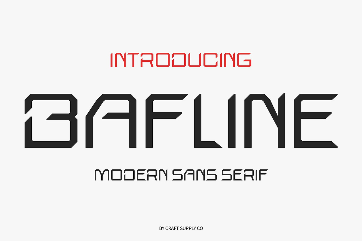 Bafline – Futuristic Sans Serif, a Sans Serif Font by Craft Supply Co. (Photo 1 of 8)