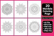Mandala Coloring Book Pages, a Pattern Graphic by mirajeee (Thumbnail 3 of 4)