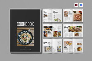 Cookbook Recipe Book Template, a Brochure Template by Work-Envance