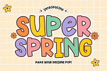 Super Spring - Retro Display Font