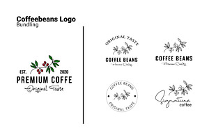 Botanical Coffee Beans Logo Bundle, a Branding & Logo Template by Dyn Studio