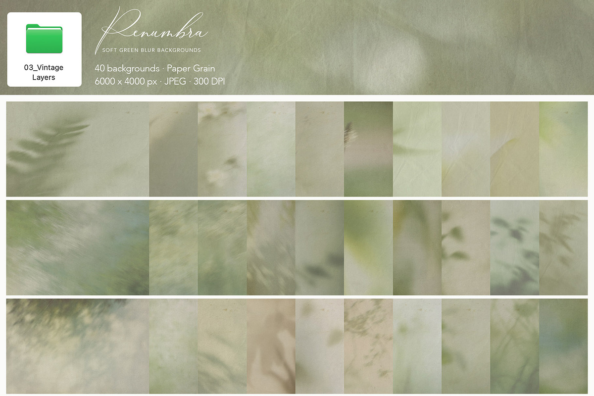 PENUMBRA Soft Green Blur Backgrounds, a Background Graphic by alonahaidash (Photo 14 of 15)