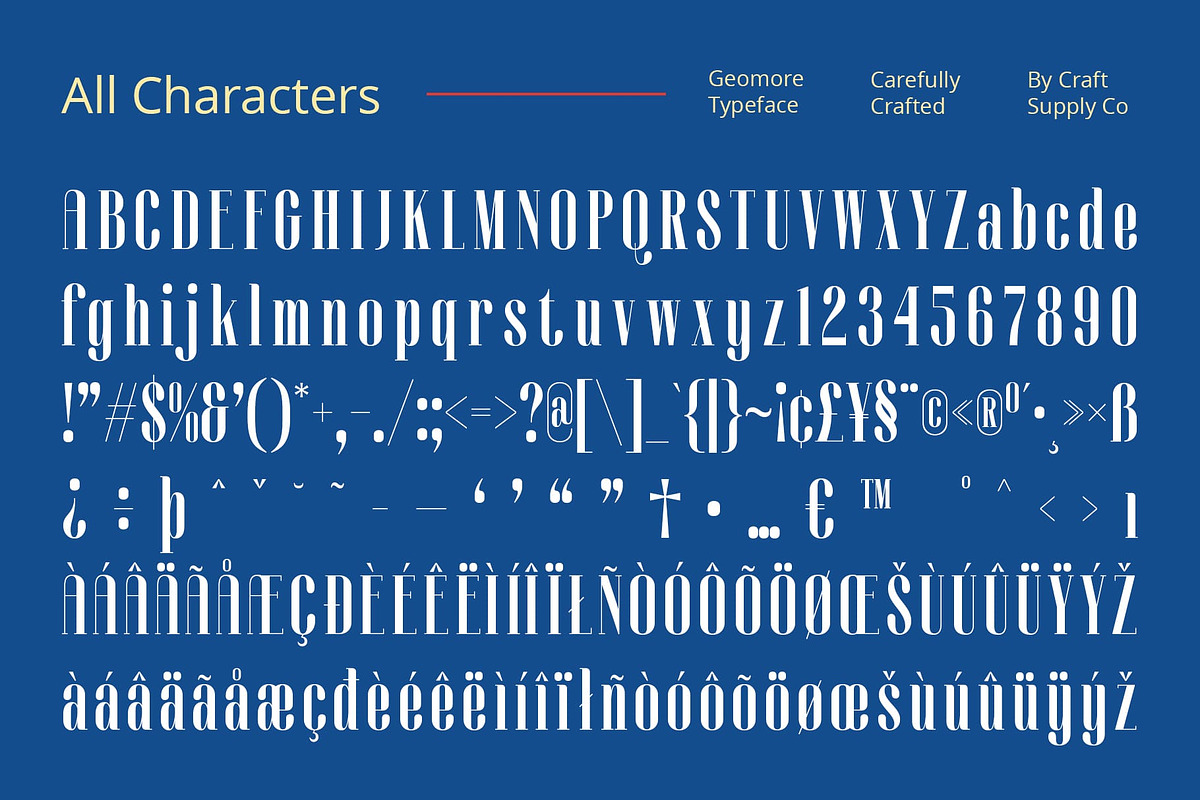 Geomore – Condensed Serif, a Serif Font by Craft Supply Co. (Photo 8 of 8)