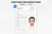 Botox and Dermal Filler Canva Form, a Stationery Template by Coral Beauty (Thumbnail 1 of 4)