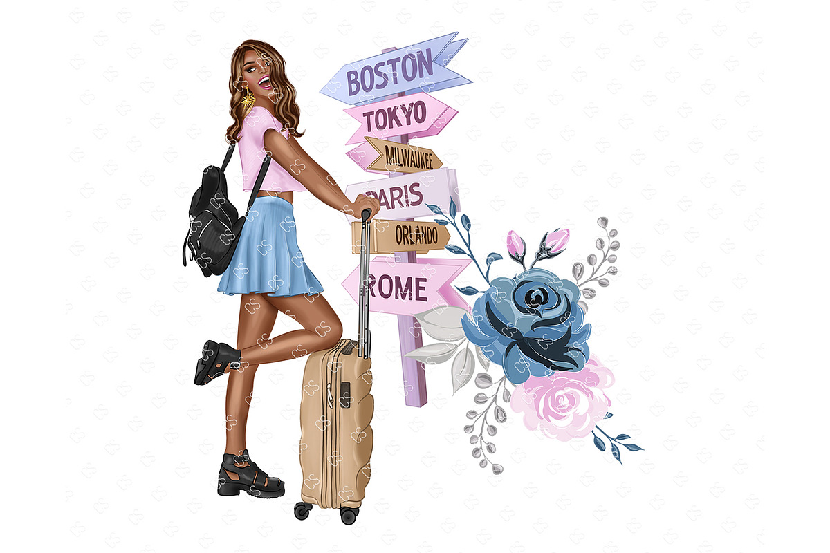 Travel Planner Clip Art Illustration, an Illustration by Collart Studio (Photo 6 of 6)