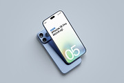 iPhone 18 Pro Mockup - Blue Series, an iPhone Mockup by getproject (Thumbnail 5 of 6)