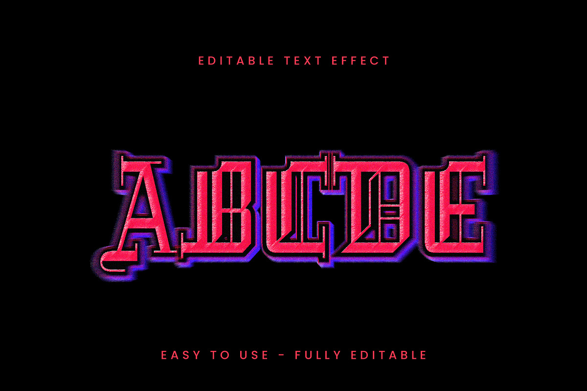 Geometric Gothic Neon Text Effect preview 3