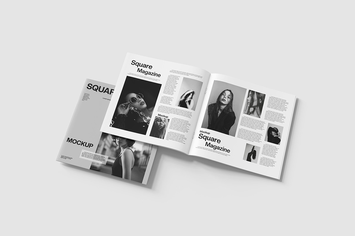 Square Magazine Mockup, a Product Mockup by Indah