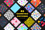 45 geometric patterns, a Pattern Graphic by ComelyPics Shop (Thumbnail 1 of 11)