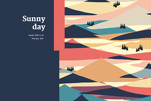 Abstract Mountains Seamless Patterns