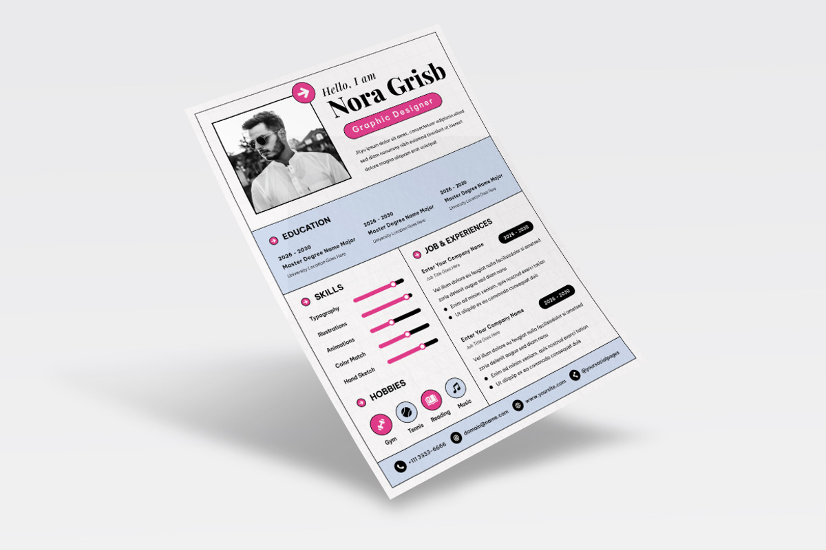 Comic Style Resume CV, a Resume Template by iDoodle Studio (Photo 4 of 4)