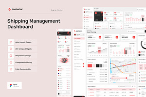 Shipping Management Dashboard UI, an UI Kit Template by peterdraw