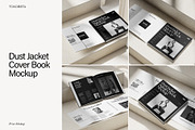 Dust Jacket Cover Book Mockup, a Books & Magazine Mockup by Tokobeta (Thumbnail 1 of 8)