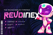 Revoinex - Futuristic Display Font, a Sans Serif Font by Dhabee (Thumbnail 1 of 9)