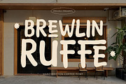 Brewlin Ruffe - Coffee Display Font, a Handwritten Font by productype1 (Thumbnail 1 of 10)