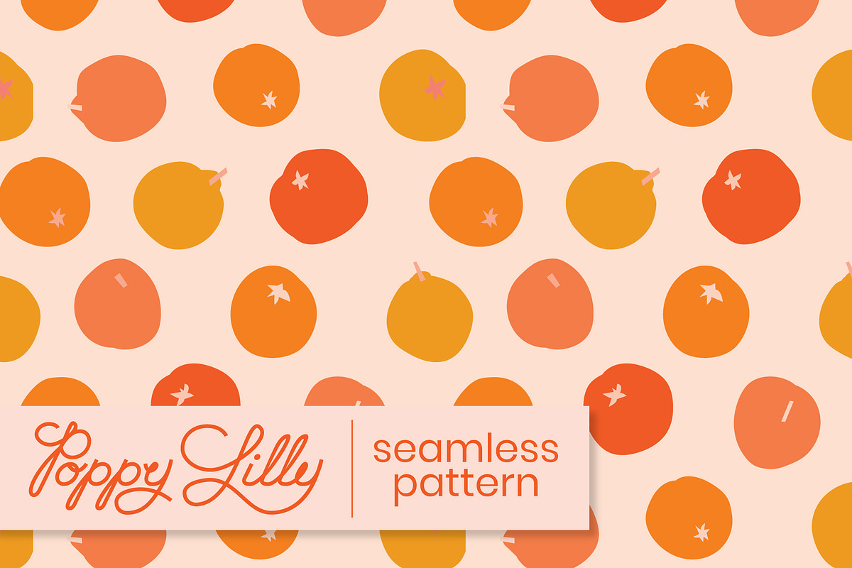 Cute Clementine Seamless Pattern, a Pattern Graphic by Poppy Lilly