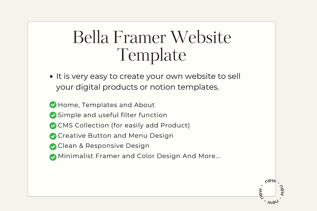 Framer Notion Template Seller, a Websites & App Template by DaisyStudio (Photo 2 of 9)