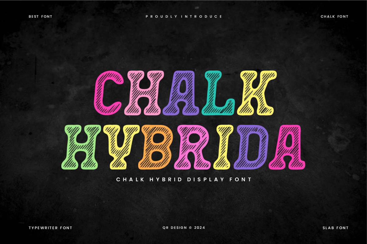 Chalk Hybrida Font, a Slab Serif Font by QR Design Studio (Photo 1 of 6)