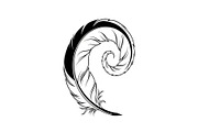 Vintage Feather Swirl SVG Bundle, an Illustration by Creativeshirt (Thumbnail 28 of 31)
