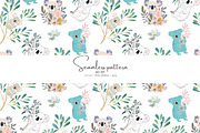blue koala seamless pattern, a Pattern Graphic by Pink Studio Art (Thumbnail 1 of 5)