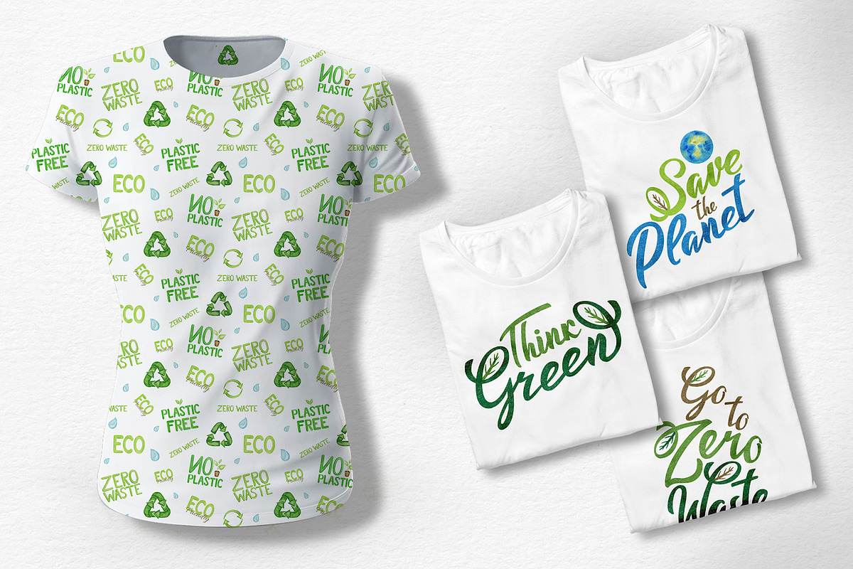 Eco-friendly Lettering Quotes & icon, an Illustration by svetlanaARTdreams (Photo 9 of 10)
