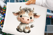 Watercolor cute animals farm clipart, an Illustration by SinaCreation (Thumbnail 5 of 10)