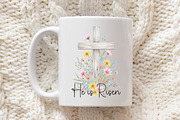 He is Risen Easter Floral Cross PNG, an Illustration by Libby Wishes (Thumbnail 4 of 6)