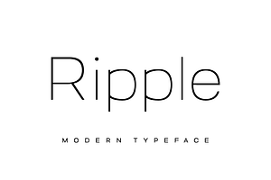 RIPPLE - Minimal & Modern Typeface