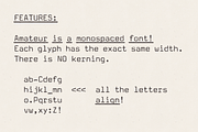 Amateur Typewriter monospaced font, a Sans Serif Font by Ana's Fonts (Thumbnail 4 of 10)