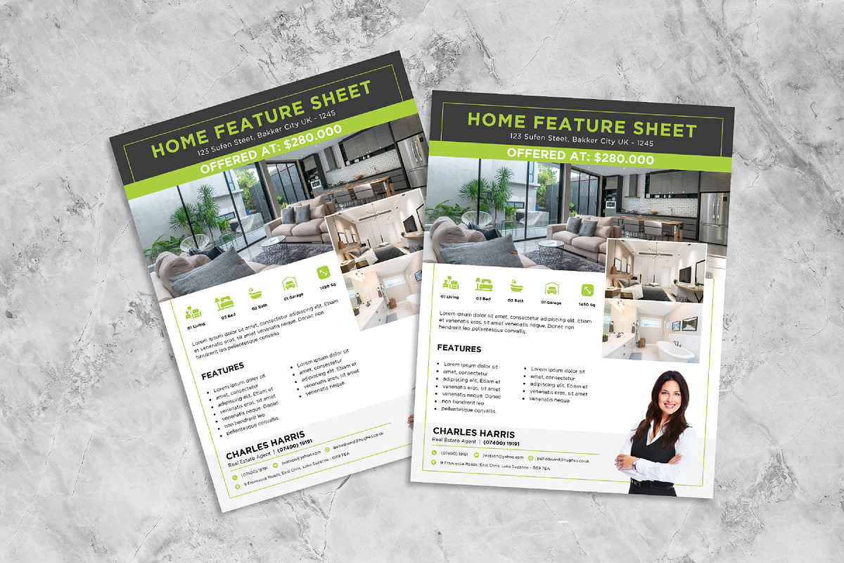 Home Sheet Flyer Template, a Flyer Template by crazyOWL (Photo 3 of 5)