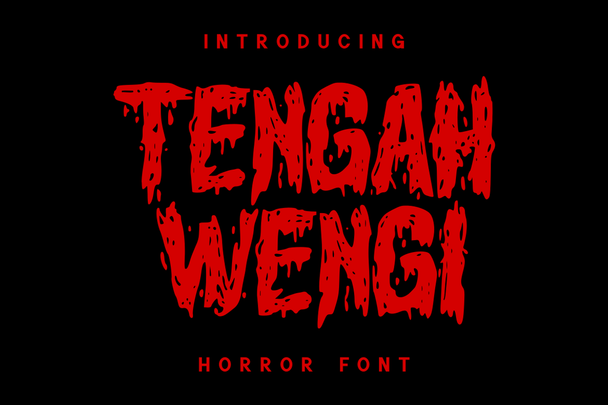 Tengah Wengi - Horror Font, a Font by GFRcreative (Photo 1 of 7)