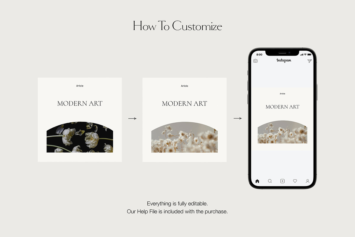 CANVA PS Instagram Templates Posts, a Social Media Template by Love Radiation Studio (Photo 11 of 16)