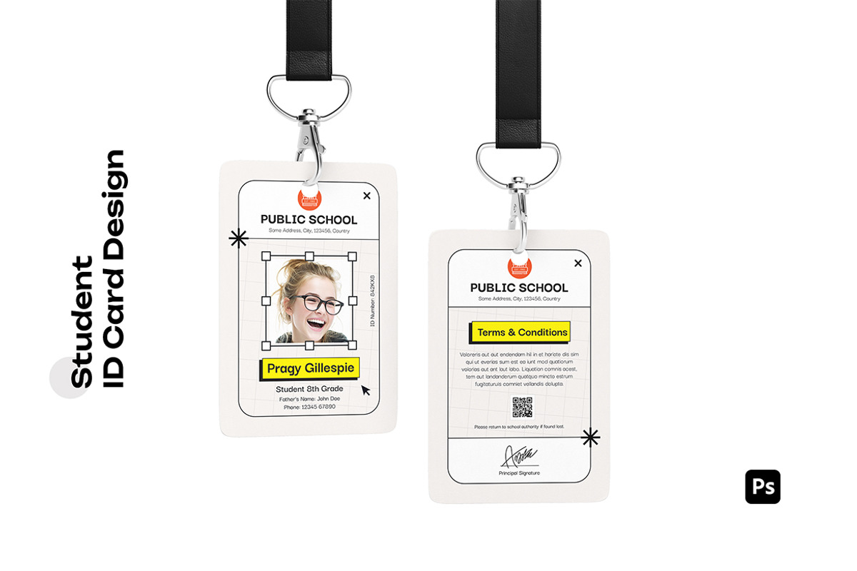 Student ID Card Template – Vol 07, a Stationery Template by graphix_shiv (Photo 2 of 2)