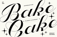 Bake Cake Script Typeface