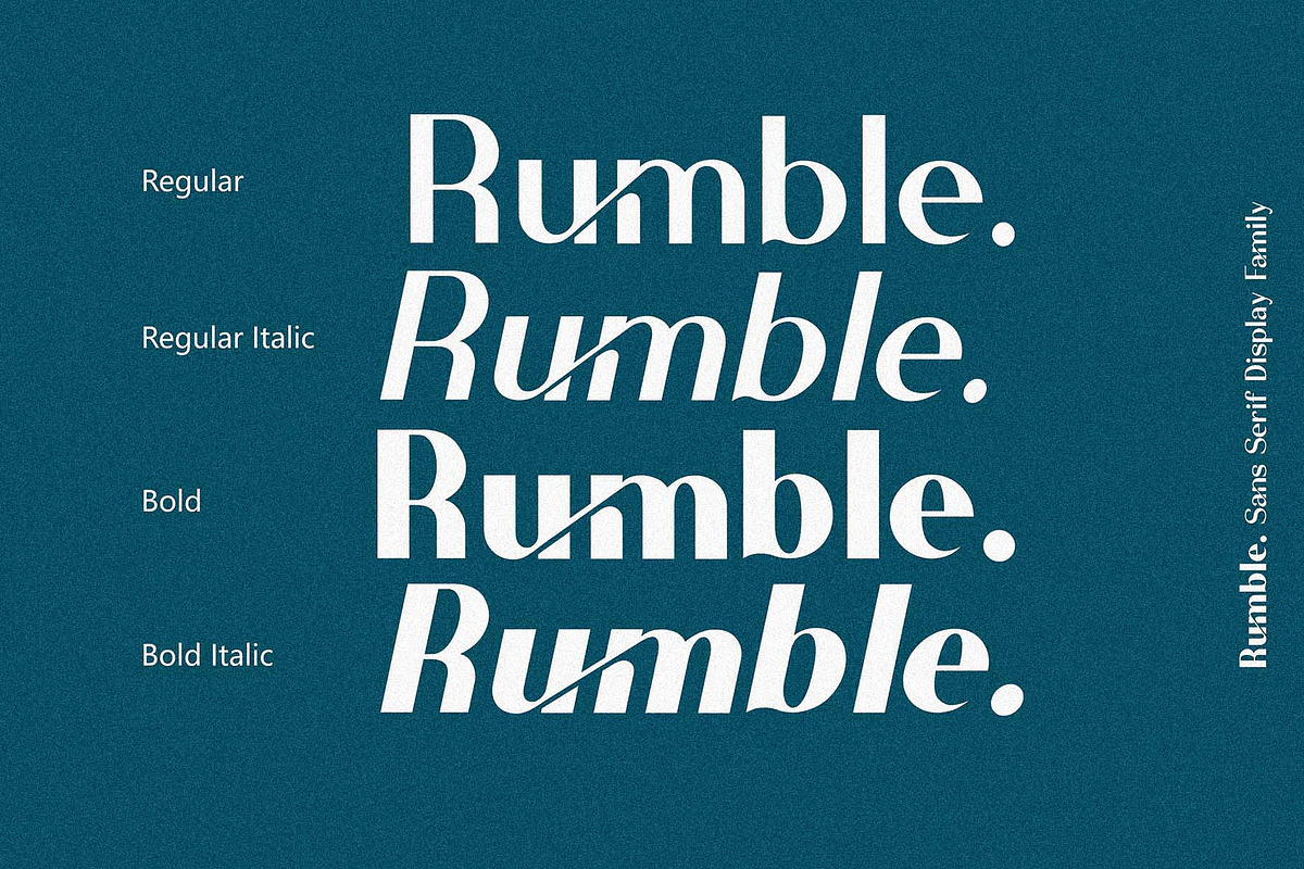 Rumble//Elegant Typeface preview 7
