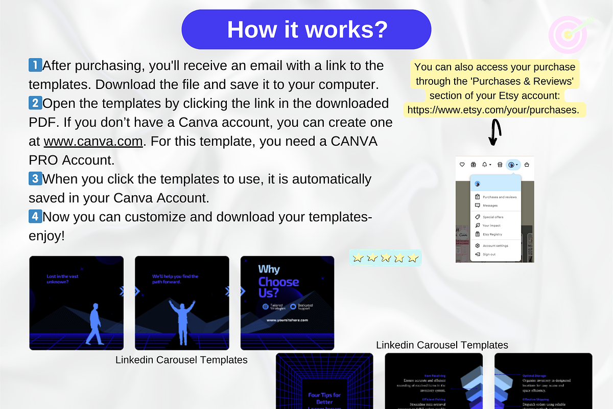 Linkedin Carousel Post Bundle, a Social Media Template by GrowthHackingStudio (Photo 5 of 8)