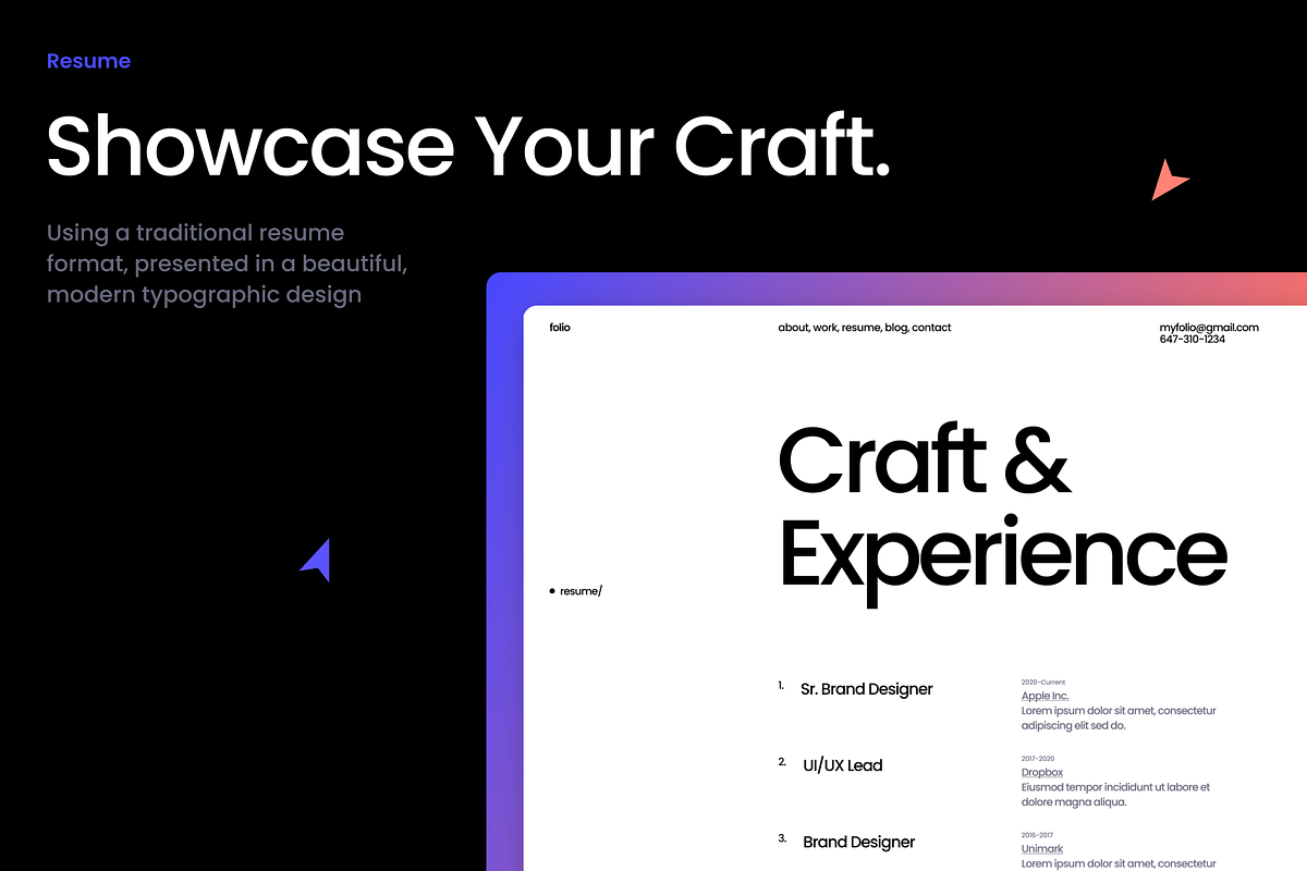 Designer Resume & Portfolio, a Presentation Template by BrandKit (Photo 2 of 5)