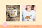 Japanese Foodie Bunny Clipart Set, an Animal Illustration by Blumensdiary (Thumbnail 6 of 6)