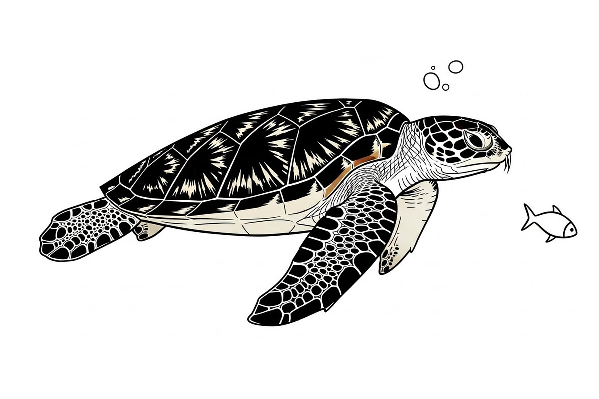 50 Sea Turtle Vector Silhouette Bund, an Illustration by jahid234 (Photo 40 of 51)