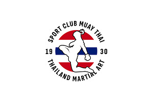 Muay thai logo icon illustration, a Branding & Logo Template by Dyn Studio