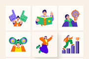 Success Illustration Art Set, a Person Illustration by Brickclay (Thumbnail 9 of 9)